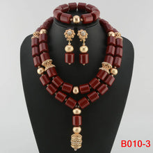 Traditional Nigerian Wedding Artificial Coral Beads Bridal Jewelry Sets African Beads Jewelry Necklace Set