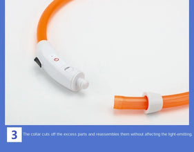 USB Rechargeable Luminous Collar Adjustable Led Glowing Dog Collar for Large Small Dogs Cat Night Light Collar Pet Safety Harnes