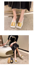 Baotou Slippers Women Wear 2024 New Korean Version of Lazy Metal Buckle Sandals Slip-on Sandals