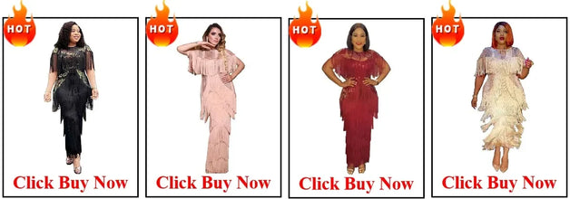 Fake Two-Piece African Dresses for Women 2025 Traditional Nigeria Mesh Hot Drill Caftan Dress Abaya Musulman Robe Femme Clothes