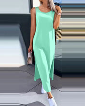 Sexy Backless Sleeveless Solid Midi Dress Women 2024 Summer Casual White Lace Long Dresses For Women Robe Femme