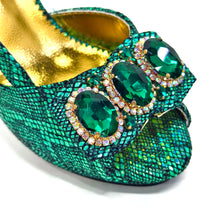 Elegant Heels for Womens Peep Toe Special Material Design Rhinestone Sandals Italian Shoes and Bags Matching Set 2024