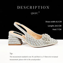 QSGFC Italian Design Clutch Dual Use Full Diamond High Heels Exquisite Gift-Box  And High Heels For Party Women Shoes