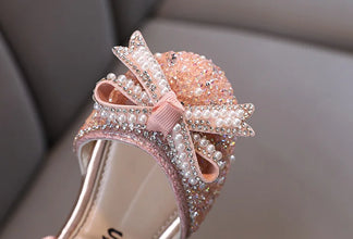 AINYFU New Girls Sequins Party Sandals Summer Fashion Kids Rhinestone Bow Princess Sandals Children's Performance Shoes H950