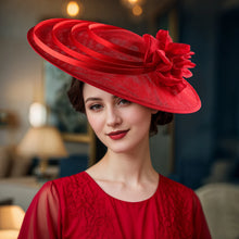 Fancy Christmas Sinamay Fascinator Perfect Wedding Hat Unique Derby Party Hat Fashion Top Church Hats Bride Fascinators Female
