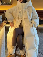 Women's Fashionable Long Winter Hooded Parka Jacket