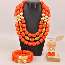 artifical coral beads nigerian jewelry sets for woman weddings