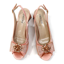 Venus Chan-Italian Shoes and Bags Matching Set for Women Bow Rhinestones Peep Toe High Heels Purple Color Nigerian Party 2024