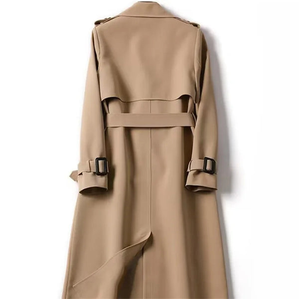 Long Sleeve Trench Coat For Women Office Long Outerwears Jacket
