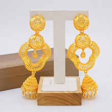 Bohemia Long Tassels Earrings African Dubai Gold Color Drop Earrings For Women Pendant Stud Earrings Wedding Jewellery Gifts