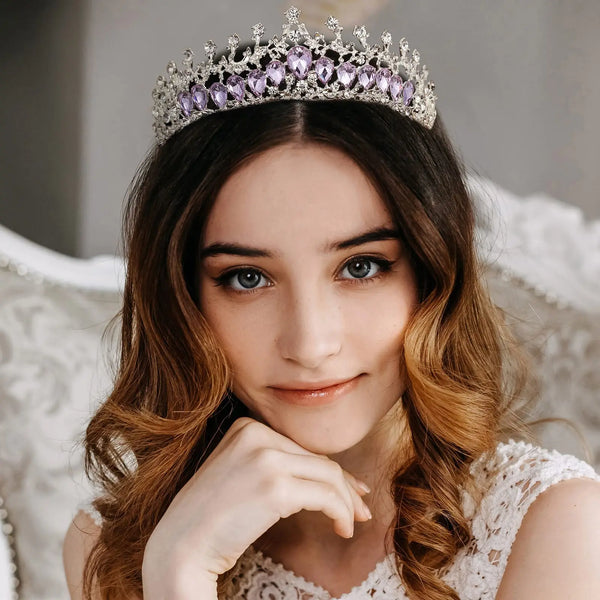 Fashion Gold Silver Color Crystal Rhinestone Tiara And Crowns For Princess Women Diadems Bridal Wedding Hair Accessories
