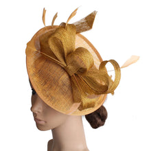 Formal Women Wedding Chuch Hat Bride Mariage Chapeau Ladies Party Occasion Derby Fascinator Sinamay Hat With Headband Accessory