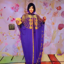 Luxury chiffon two-piece set african dress woman loose women's dress rhinestone large size dresses for women bubu dress african