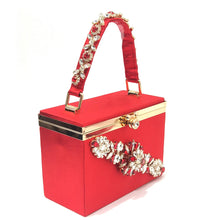 Venus Chan 2023 Italian Design Girly Style Pointed Toe Wedding Shoes And Bag, Full Diamond Decoration Metal Closure Bag
