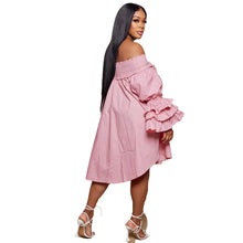 2023 Summer New Fashion Casual Women's Hot Selling Off Shoulder Bust Ruffled Dress