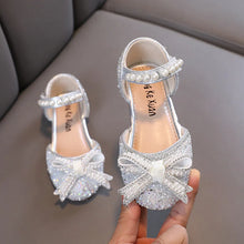 AINYFU New Girls Sequins Party Sandals Summer Fashion Kids Rhinestone Bow Princess Sandals Children's Performance Shoes H950