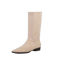 Fashion Knee Length Women's Frosted Leather Long Boots