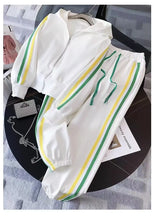 Spring and Autumn New Casual Sports Set for Women, Fashionable and Western Style Street Explosion Running Hoodie Two Piece Set