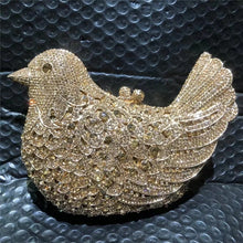 Latest Design Women Wedding Clutches Bags Purse for Bride Colorful Diamonds Purse Handbag Animal Bird Handmade Bridal Purses