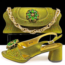 Queena Yan Luxe Peep-Toe Heels & Long Small Bag Set Nigerian Party Shoes and Bag –Comfortable Women's Shoes for Elegant Events