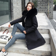 Women's Winter Parka Hooded Fur Collar Jacket