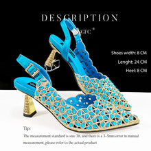 QSGFC New Shoes and Bags Matching Set 2024 Nigerian Women Heel Party for Women Fuchsia Colour Italian Design Wedding INS Design