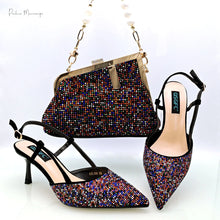 New Arrival Fashion Elegant Green Color Ladies Shoulder Bag for Party Or Commuting Large Capacity Ladies Bag and High Heels