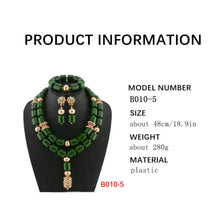 Latest African Wedding Resin Beads Fashion African Beads Jewelry Sets Hot Nigerian Wedding African Beads Jewelry Set