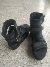 Female Sandal Shoes Large Size Ankle Strap Open Toe High Heels Med Muffins shoe 2025 Summer Clogs Wedge Girls Big Peep High-heel