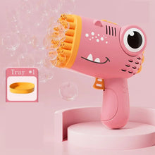 40 hole Dinosaur Bubble Gun Children's Bubble Gun Handheld Fully Automatic Bubble Machine without battery and bubble water