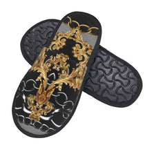Custom Queen Of Absolutely Everything Gold Baroque Soft Memory Foam House Slippers Women Comfy Warm Anti-skid Sole Slipper