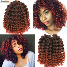 3 Packs Wand Curl Jamaican Bounce Crochet Hair 8inch T Purple 27 30 350 Bug Ombre Blonde Synthetic Jumpy Wand Curly Hair 60Roots