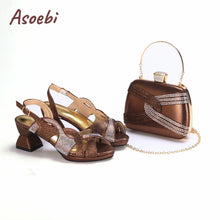 2024 High Quality Orange Color Peep Toe Butterfly Design Shoes Matching Bag Mature Ladies Party Women