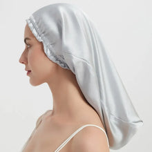 100% Mulberry Silk Sleep Cap for Long Hair Bonnet with Soft Elastic Band for Woman Hair Care