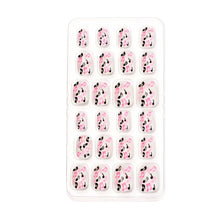 24Pcs/Set Kids Candy Flower Cute Fake Nails Detachable Full Cover False Nails Press On Nails Children Girls Nail Decoration Gift