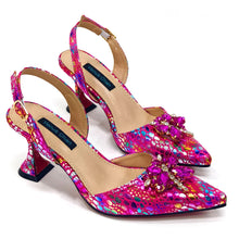 2024 Champagne Color Thin Heels Pointed Toe Crystal Design Ladies Shoes Matching Bag Set For Women Weeding Party Pump