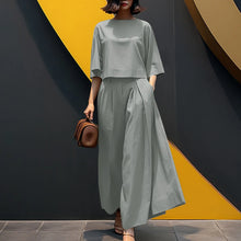 ZANZEA 2PCS Women Summer Pant Sets Casual Solid Work Outfits 3/4 Sleeve Blouse Wide Leg Trousers Suit 2025 Fashion Matching Sets