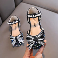 AINYFU New Girls Sequins Party Sandals Summer Fashion Kids Rhinestone Bow Princess Sandals Children's Performance Shoes H950