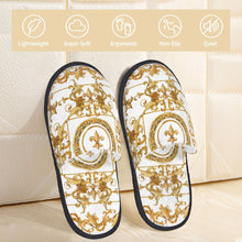 Custom Queen Of Absolutely Everything Gold Baroque Soft Memory Foam House Slippers Women Comfy Warm Anti-skid Sole Slipper