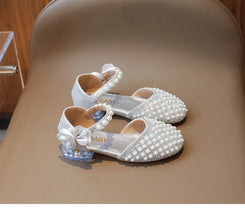 Girls Sandals Fashion Summer New Sequin Princess Shoes Bow Children's Sandals Non-slip Kids Performance Shoes J281