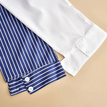 Fashion plus Size Women's Summer Casual Set Patchwork Fake Two-Piece Shirt Slimming with Pants Two-Piece Set Skirt Ensemble