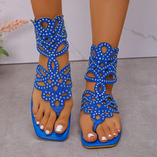 2025 Summer Fashion Women Blue Black Plus Size Shoes for Women 36-43 Flats Sandals Beach Footwear Casual Sandalias De Mujer