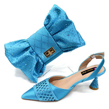 2025 New Elegant Nigerian Women’s Wine Colour Heeled Shoes and Rhinestone Handbag Set – Italian Design for Parties and Weddings