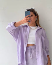 Women's Short Sets 2 Pcs Sale Grass Green Loose Button Cardigan Blouse Coats & Drawstring Wide Leg Loose Short Pant Suits