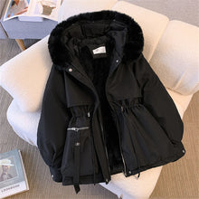 Women's Winter Fashionable Hooded Drawstring Padded Jackets