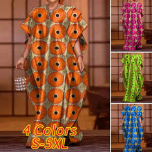 Women Party Maxi Long Dress 2024 VONDA Bohemian Sundress Summer Bat-wing Sleeve Printed Dress Casual Loose Robe Fashion Vestidos