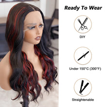13x6 Body Wave Highlight Lace Front Synthetic Ombre 13x4 Lace Frontal Wigs Honey Blonde Colored Wigs For Women