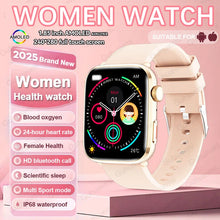 2025 AI Diagnosis NFC Smart Watch Women 1.85 inch AMOLED Blood pressure Heart Rate Temperature BT call Smartwatches Men For IOS