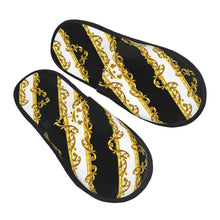 Custom Queen Of Absolutely Everything Gold Baroque Soft Memory Foam House Slippers Women Comfy Warm Anti-skid Sole Slipper