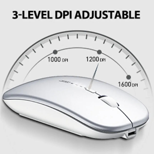 IM1P Rechargeable Wireless Mouse [Power Display Enhanced Edition] Office Light Sound Laptop Home 2.4G Ultra Thin Portable